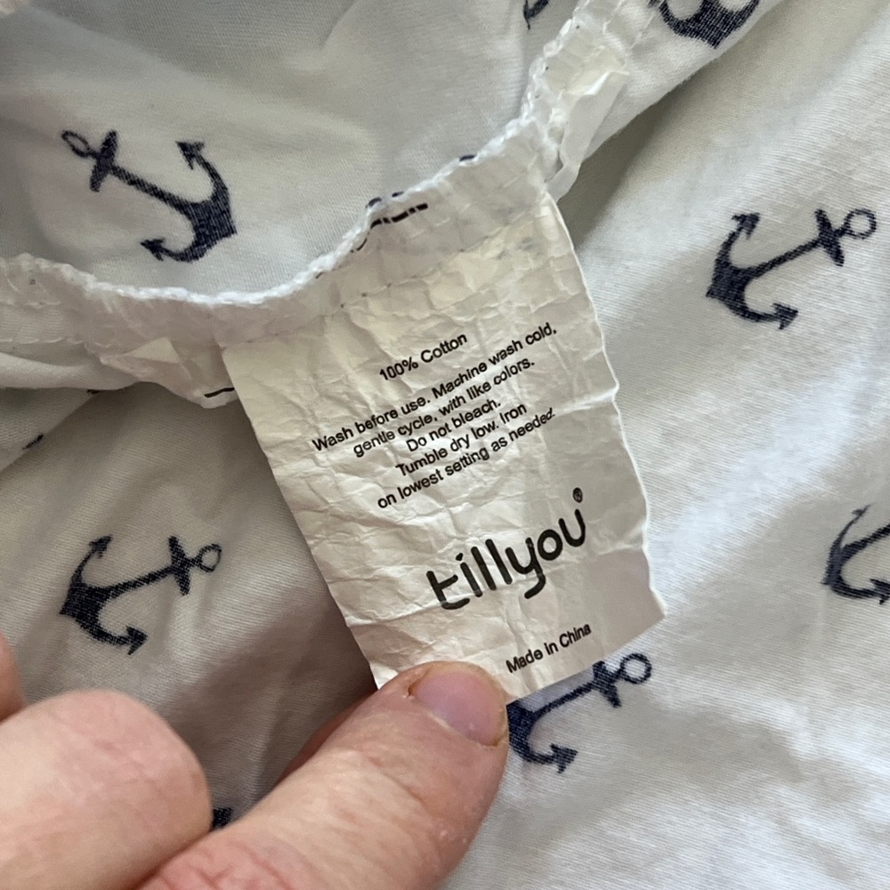 Nautical Anchor Crib Sheet - Picture 6 of 8